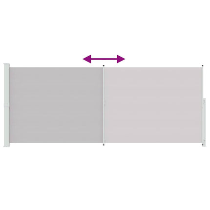 Infällbar sidomarkis 200x500 cm grå