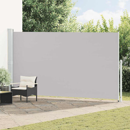 Infällbar sidomarkis 200x500 cm grå