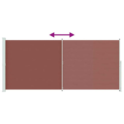 Infällbar sidomarkis 220x500 cm brun