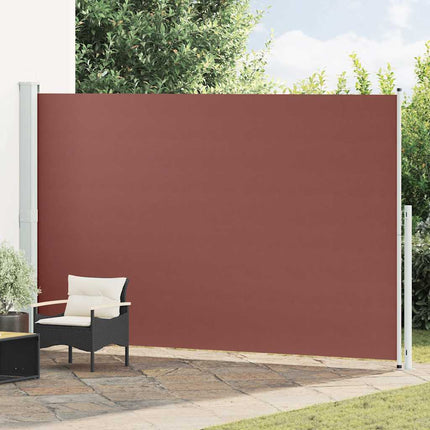 Infällbar sidomarkis 220x500 cm brun