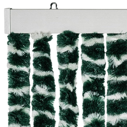 Insektsdraperi grön och vit 100x220 cm chenille