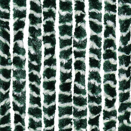 Insektsdraperi grön och vit 100x220 cm chenille