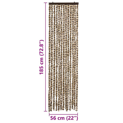 Insektsdraperi beige och brun 56x185 cm chenille