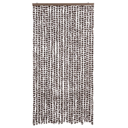 Insektsdraperi brun och vit 100x220 cm chenille