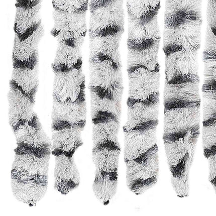 Insektsdraperi ljusgrå och mörkgrå 56x185 cm chenille