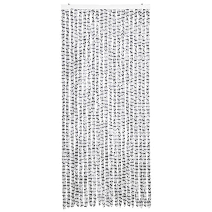 Insektsdraperi ljusgrå och mörkgrå 90x220 cm chenille
