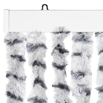 Insektsdraperi ljusgrå och mörkgrå 90x220 cm chenille