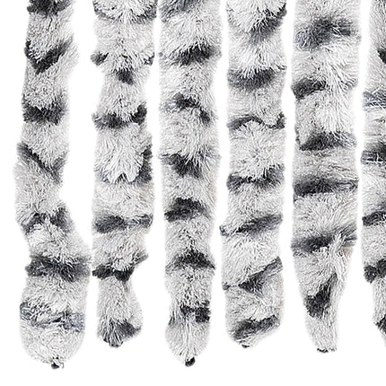 Insektsdraperi ljusgrå och mörkgrå 90x220 cm chenille