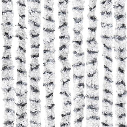 Insektsdraperi ljusgrå och mörkgrå 100x220 cm chenille