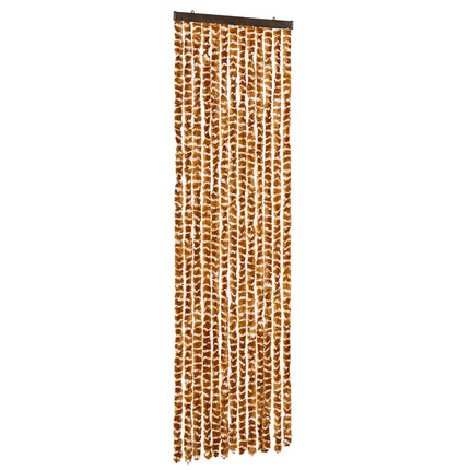 Insektsdraperi ockra och vit 56x185 cm chenille