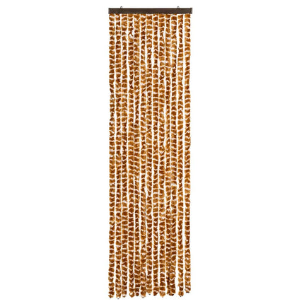 Insektsdraperi ockra och vit 56x185 cm chenille