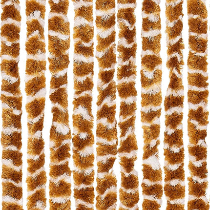 Insektsdraperi ockra och vit 90x220 cm chenille