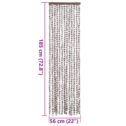 Insektsdraperi taupe och vit 56x185 cm chenille