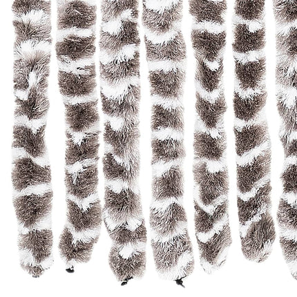 Insektsdraperi taupe och vit 90x220 cm chenille