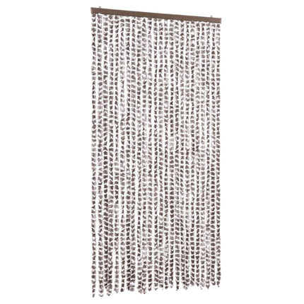 Insektsdraperi taupe och vit 100x220 cm chenille
