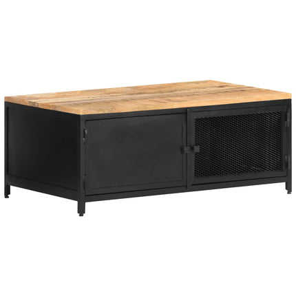 Soffbord 90x50x37 cm massivt grovt mangoträ