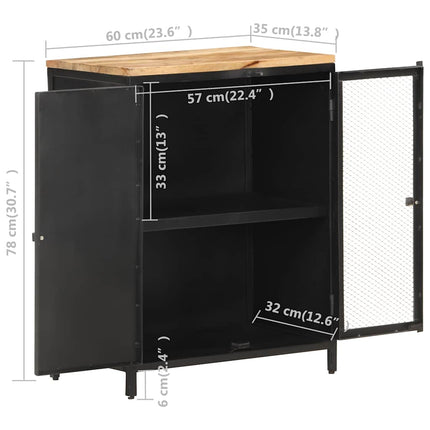 Skänk 60x35x78 cm massivt grovt mangoträ
