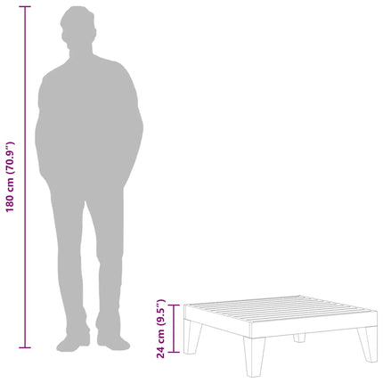 Trädgårdsbord 68,5x68,5x24 cm massivt akaciaträ