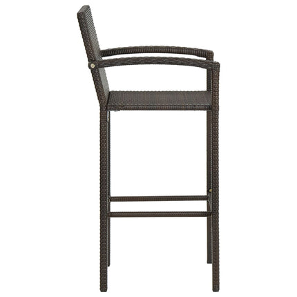 Barstolar 4 st brun konstrotting