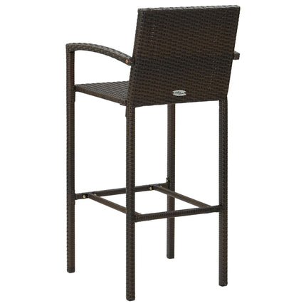 Barstolar 4 st brun konstrotting