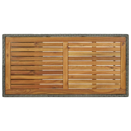Barbord med förvaringshyllor grå 120x60x110 cm konstrotting