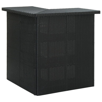 Hörnbar svart 100x50x105 cm konstrotting