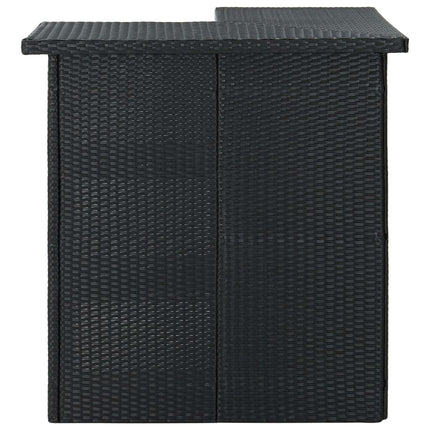 Hörnbar svart 100x50x105 cm konstrotting