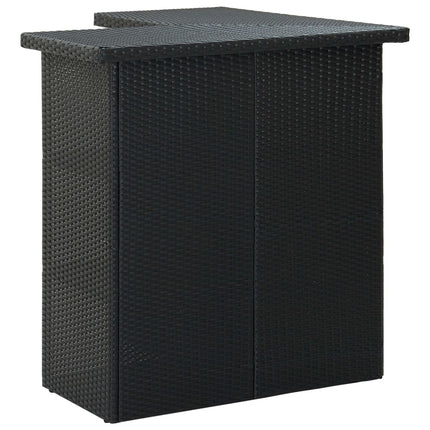 Hörnbar svart 100x50x105 cm konstrotting