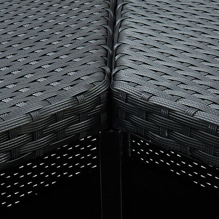 Hörnbar svart 100x50x105 cm konstrotting