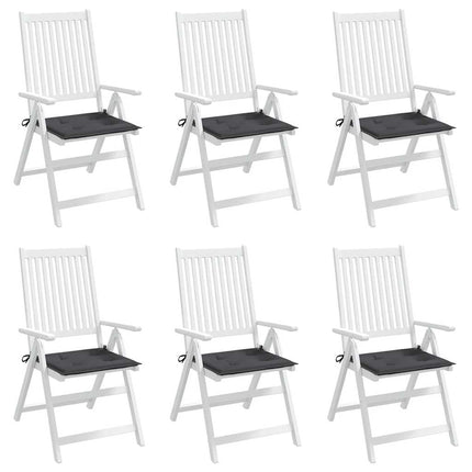Stolsdynor 6 st antracit 40x40x4 cm oxfordtyg