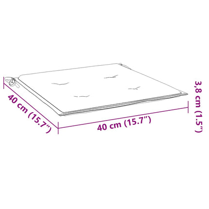 Stolsdynor 2 st beige 40x40x4 cm oxfordtyg