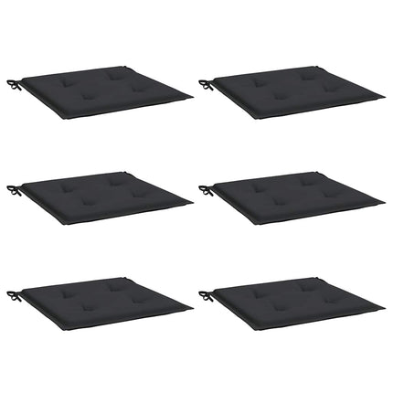 Stolsdynor 6 st svart 40x40x4 cm oxfordtyg
