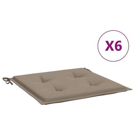 Stolsdynor 6 st taupe 40x40x4 cm oxfordtyg