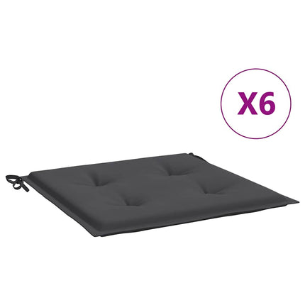 Stolsdynor 6 st antracit 50x50x4 cm oxfordtyg