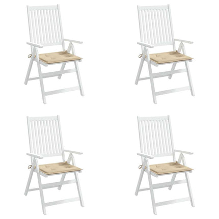 Stolsdynor 4 st beige 50x50x4 cm oxfordtyg