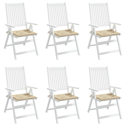 Stolsdynor 6 st beige 50x50x4 cm oxfordtyg