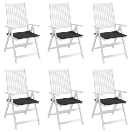Stolsdynor 6 st svart 50x50x4 cm oxfordtyg