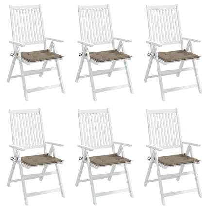 Stolsdynor 6 st taupe 50x50x4 cm oxfordtyg