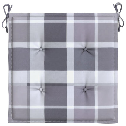 Stolsdynor 2 st grårutig 50x50x4 cm oxfordtyg