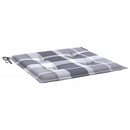 Stolsdynor 2 st grårutig 50x50x4 cm oxfordtyg