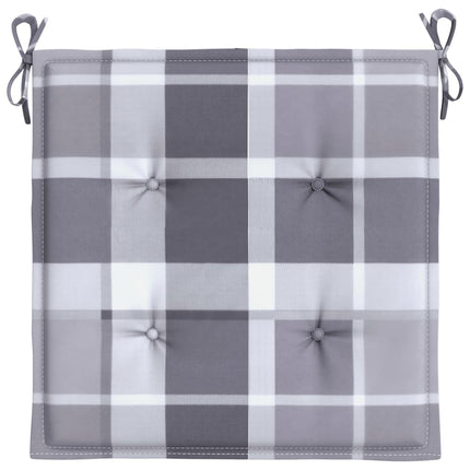 Stolsdynor 4 st grårutig 50x50x4 cm oxfordtyg
