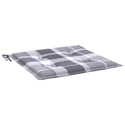 Stolsdynor 4 st grårutig 50x50x4 cm oxfordtyg