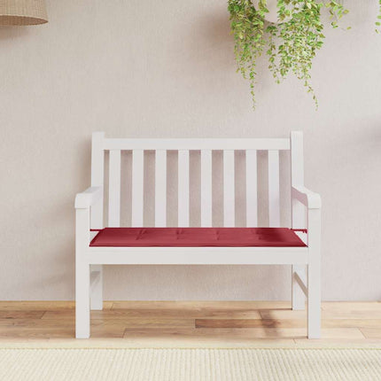 Bänkdyna för trädgården vinröd 100x50x4 cm oxfordtyg