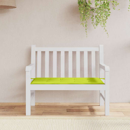Bänkdyna för trädgården ljusgrön 120x50x4 cm oxfordtyg