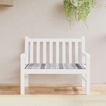 Bänkdyna för trädgården grårutig 120x50x4 cm tyg