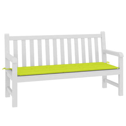 Bänkdyna för trädgården ljusgrön 150x50x3 cm oxfordtyg