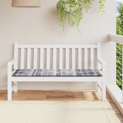 Bänkdyna för trädgården grårutig 150x50x4 cm oxfordtyg
