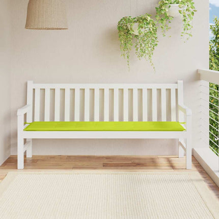 Bänkdyna för trädgården ljusgrön 180x50x3 cm oxfordtyg