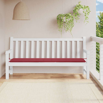 Bänkdyna för trädgården vinröd 200x50x4 cm oxfordtyg