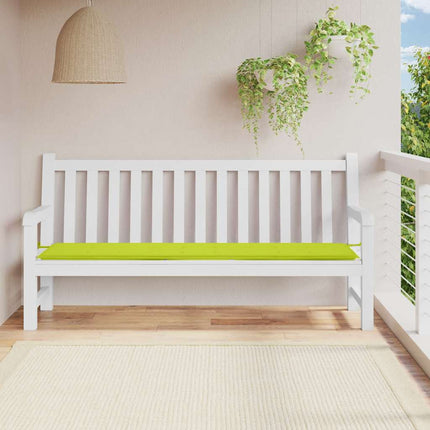 Bänkdyna för trädgården ljusgrön 200x50x4 cm oxfordtyg